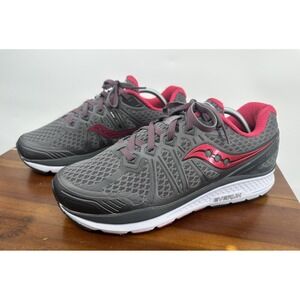 Saucony Echelon 6 Running Shoe Gray Pink Comfort Lightweight Sz 9.5 Women's